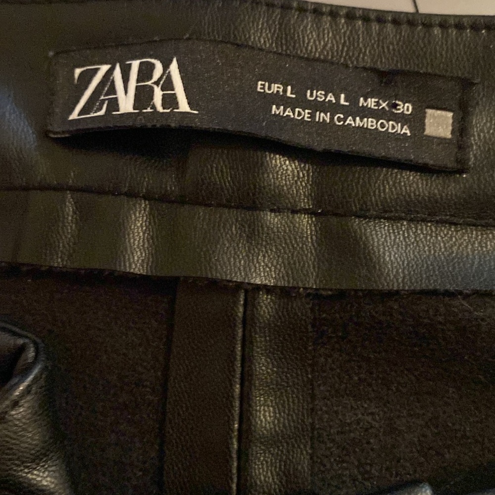 Zara Faux Leather High Rise Pants - Picture 5 of 7